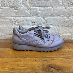 Reebok Men's Leather Purple Sneakers